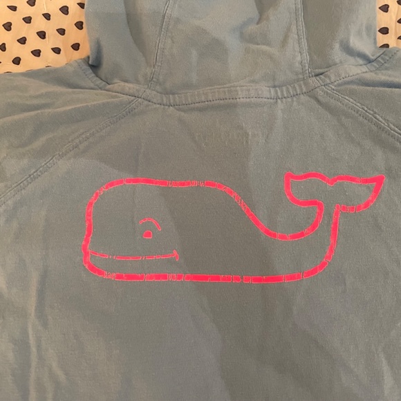 Girls Vineyard Vines blue long sleeve with hood - Picture 3 of 4